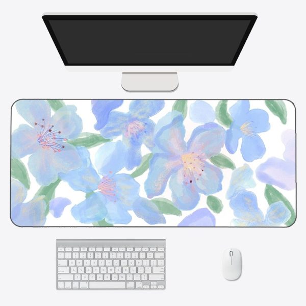 Kawaii Pastel Flowers Long Mouse Pad Collection