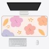 Kawaii Pastel Flowers Long Mouse Pad Collection