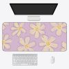Kawaii Pastel Flowers Long Mouse Pad Collection