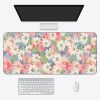 Kawaii Pastel Flowers Long Mouse Pad Collection