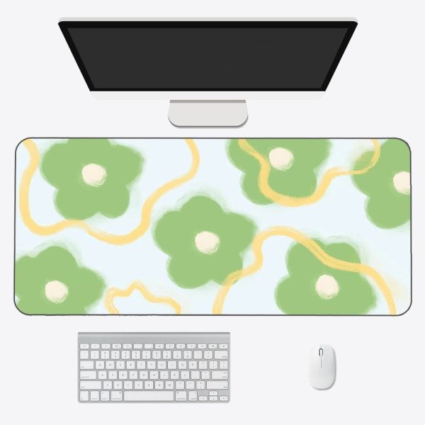 Kawaii Pastel Flowers Long Mouse Pad Collection