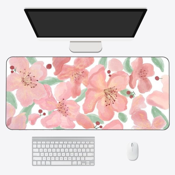Kawaii Pastel Flowers Long Mouse Pad Collection