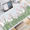 Kawaii Pink Tulips Large Mouse Pad