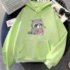 Kawaii Raccoon Drinking Strawberry Milk Unisex Hoodie