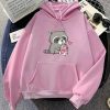 Kawaii Raccoon Drinking Strawberry Milk Unisex Hoodie