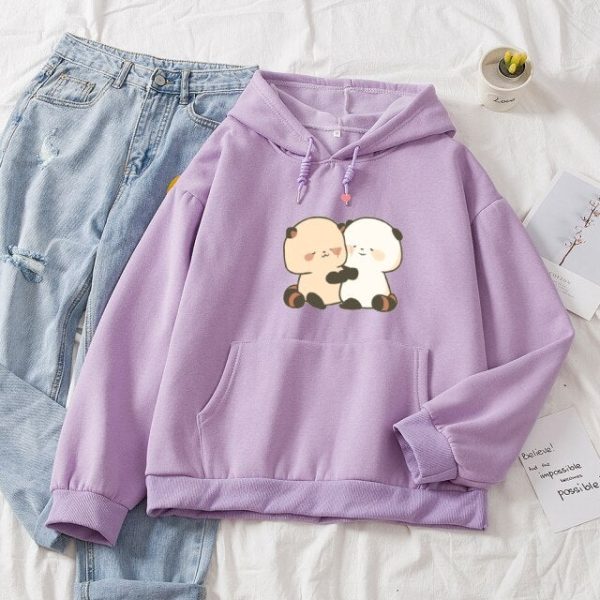Kawaii Red Panda Couple Part-Cotton Hoodie
