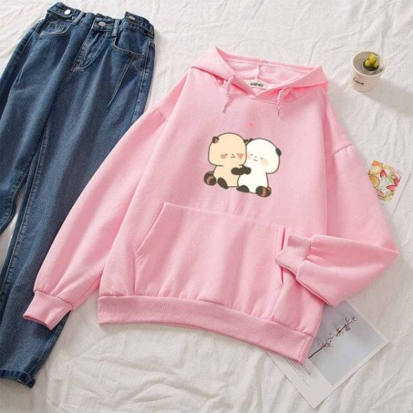 Kawaii Red Panda Couple Part-Cotton Hoodie