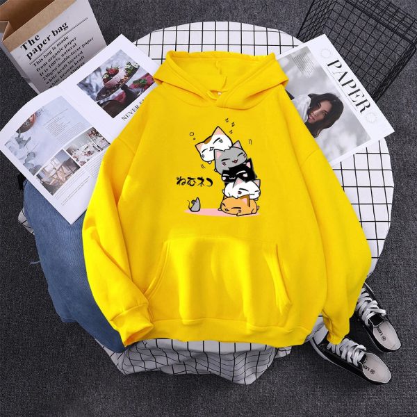 Kawaii Stacked Cats Unisex Hoodie