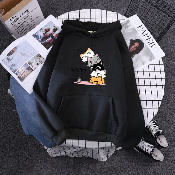 Kawaii Stacked Cats Unisex Hoodie