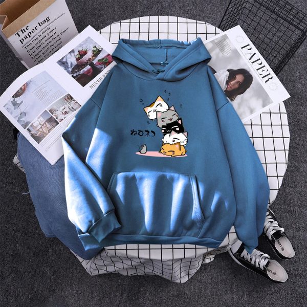 Kawaii Stacked Cats Unisex Hoodie
