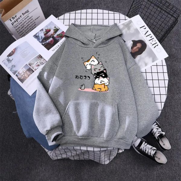 Kawaii Stacked Cats Unisex Hoodie