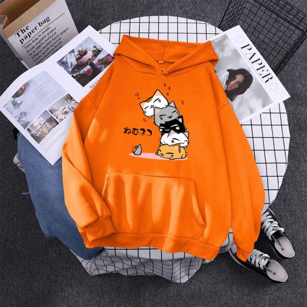 Kawaii Stacked Cats Unisex Hoodie