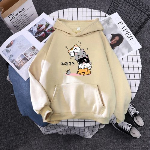 Kawaii Stacked Cats Unisex Hoodie