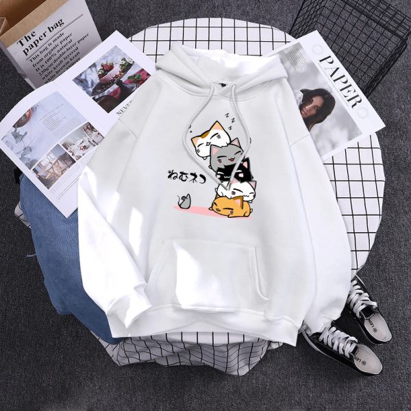 Kawaii Stacked Cats Unisex Hoodie