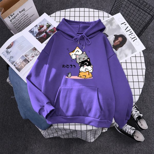 Kawaii Stacked Cats Unisex Hoodie