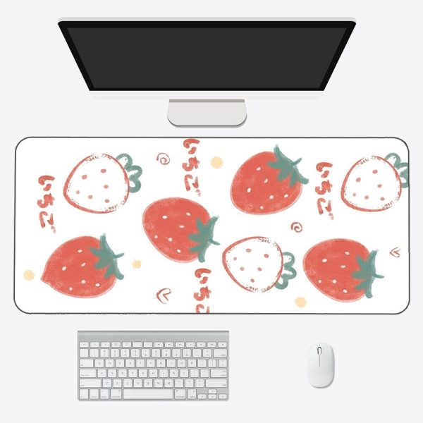 Kawaii Strawberry Long Mouse Pad Collection
