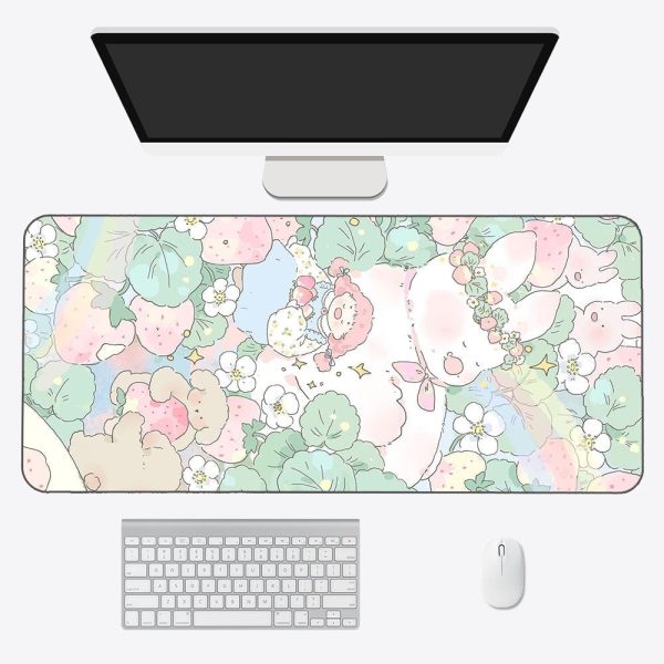Kawaii Strawberry Long Mouse Pad Collection