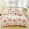 Kawaii Strawberry Print 120gsm Polyester Bedding Sets