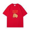 Kawaii Two Capybara 'Just Be Cappy!' Unisex Cotton Tee Top