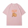 Kawaii Two Capybara 'Just Be Cappy!' Unisex Cotton Tee Top