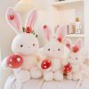 Kawaii White Bunny Mushroom Plushie