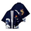 Kimono Japanese Great Wave and Mighty Koi