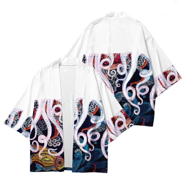 Kimono Japanese Octopus Prints