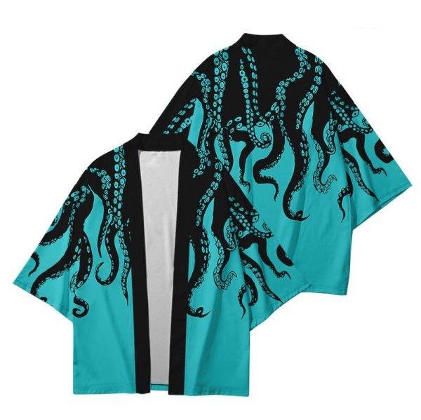 Kimono Japanese Octopus Prints