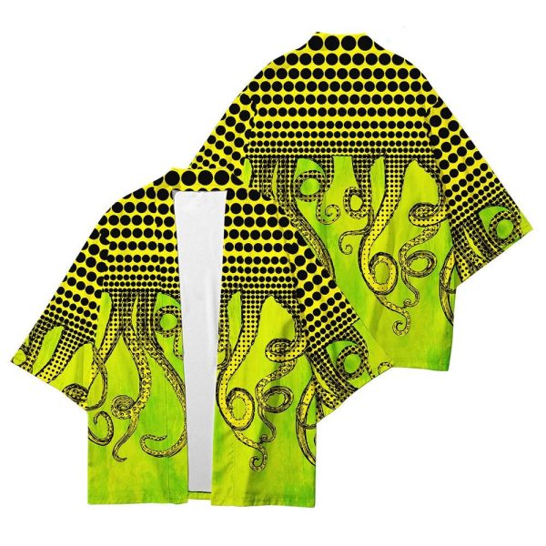 Kimono Japanese Octopus Prints