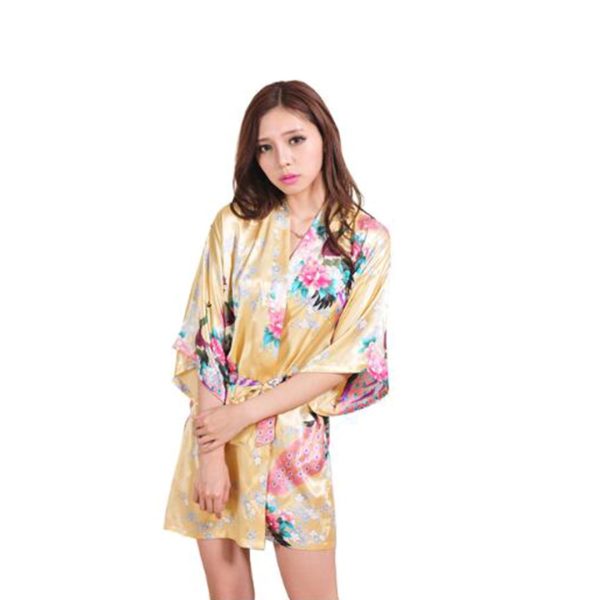 Kimono Short Robe Magnificent Peacock 2nd Collection