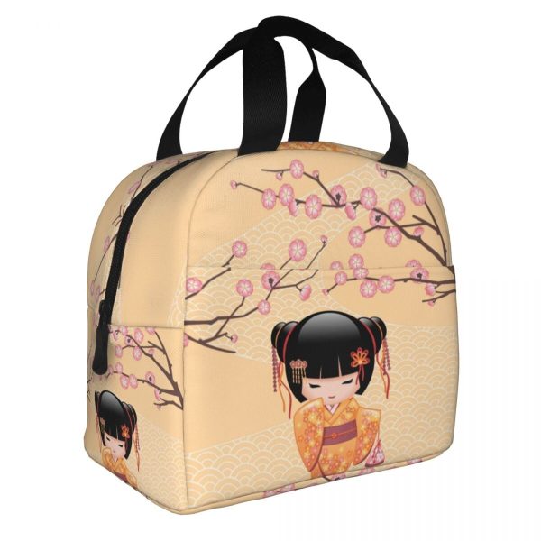 Kokeshi Doll Sakura Lunch Bag