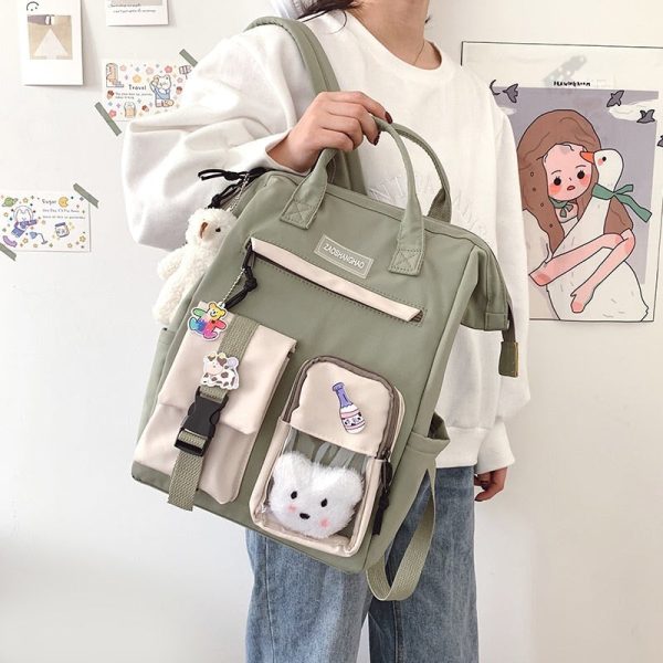 Large Pastel Waterproof Backpack Handbag