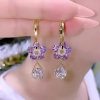 Lavender Bloom Crystal Earrings