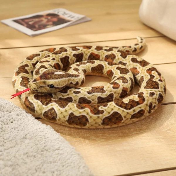 Long Realistic Brown Green Orange Snake Plushies
