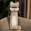 Long Snuggly Cat and Raccoon Plushies