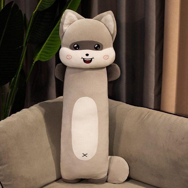 Long Snuggly Cat and Raccoon Plushies