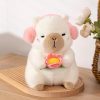 Fluffy Capybara & Monkey Plushie Pals