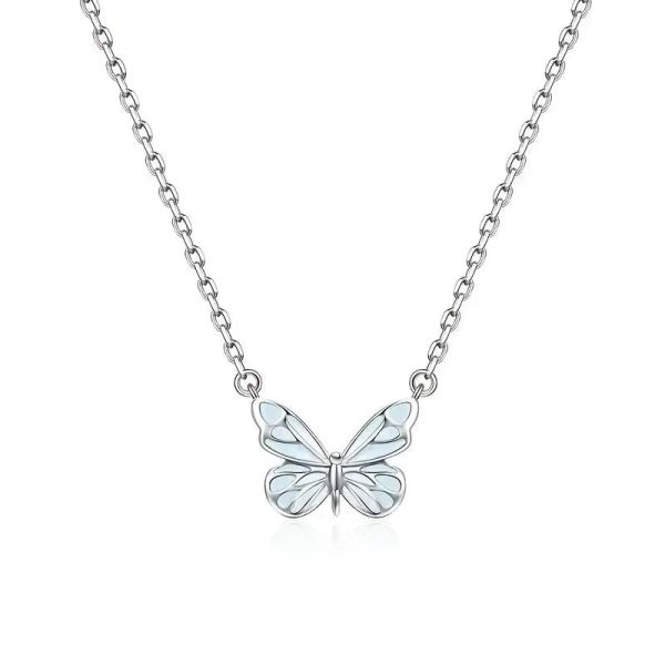 Luminous Blue Butterfly Necklace Luminous Blue Butterfly Necklace