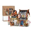 Merchant Store & Horse Stable Micro Building Sets Collection