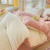 Milky Pink Brown Velvet Fleece 350gsm Bedding Sets
