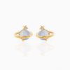 Mini Neptune Shooting Star Gold-Plated Stud Earring