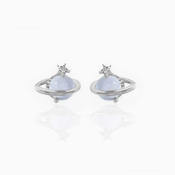 Mini Neptune Shooting Star Gold-Plated Stud Earring