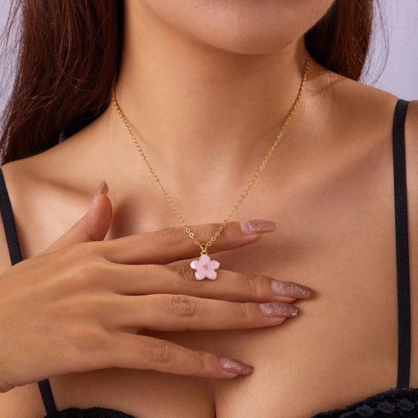 Mini Sakura Pendant “Make a Wish” Necklace