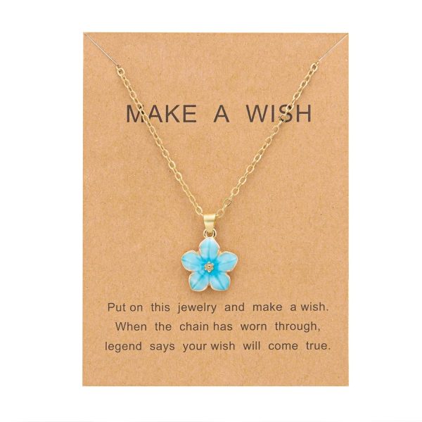 Mini Sakura Pendant “Make a Wish” Necklace