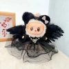 Mystic White Black Angel Wings Labubu Outfit