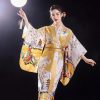Long Traditional Japanese-themed Floral Women's Kimono