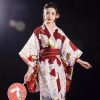 Long Traditional Japanese-themed Floral Women's Kimono