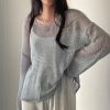 Netted Full Sleeve Loose Women's Jumper