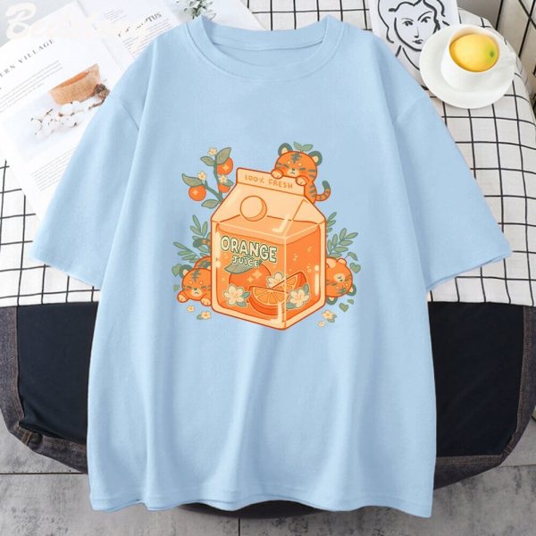 Orange Juice Kawaii Unisex Tee