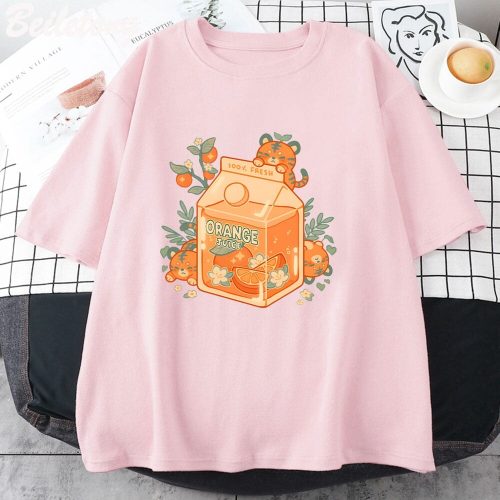 Orange Juice Kawaii Unisex Tee